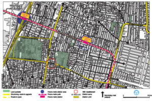 Composante de régénération du secteur de Kawmeya par la création de Centres de Services Communs ©Groupement Artelia Ville et Transport pour l’Agence française de développement