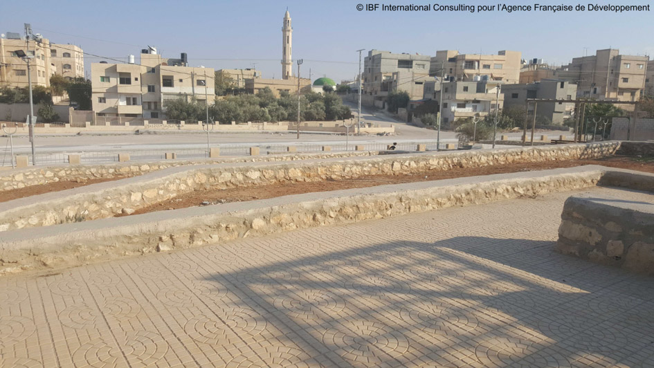أشغال التهيئة الحضرية في مدينة الزرقاء، الأردن <br/>©مجموعة المعهد البلجيكي للاستشارات في مجال التنمية (IBF) لصالح الوكالة الفرنسية للتنمية (AFD)