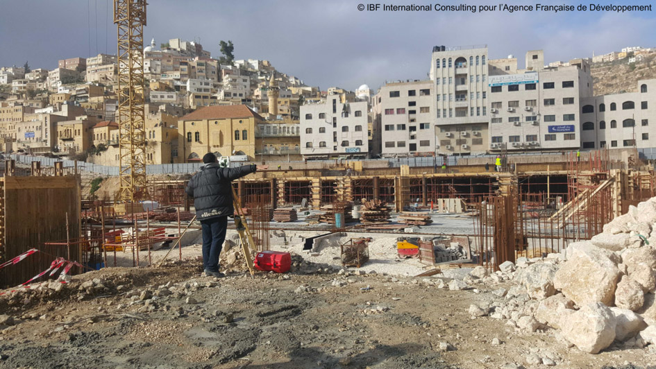 أشغال التهيئة الحضرية في مدينة السلط ، الأردن <br/>©مجموعة المعهد البلجيكي للاستشارات في مجال التنمية (IBF) لصالح الوكالة الفرنسية للتنمية (AFD)