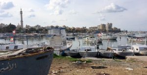 Vue du front de mer et du port d’El Mina